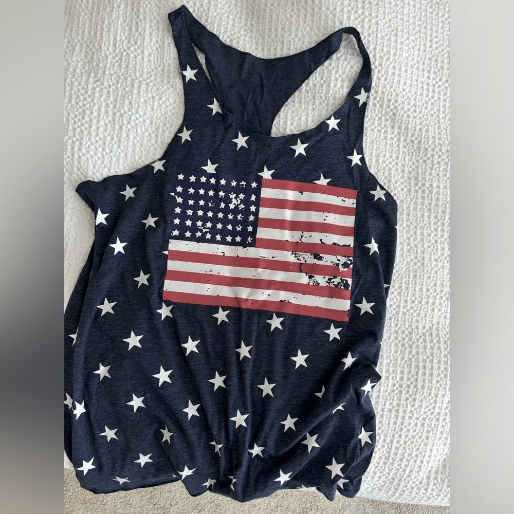 🇺🇸Fourth of July Flag Racerback Tank🇺🇸